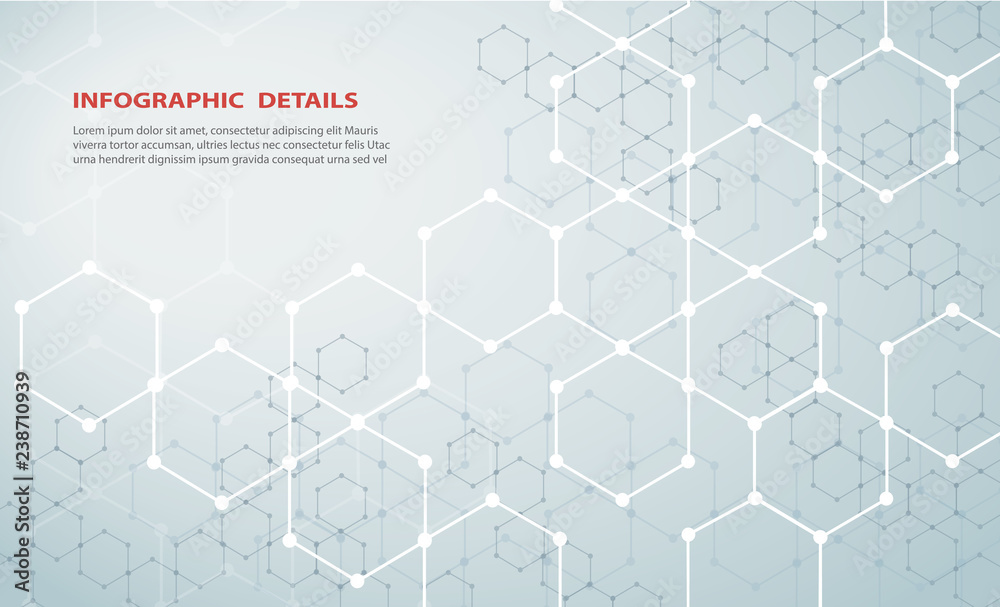 the shape of hexagon concept design abstract technology background vector EPS10