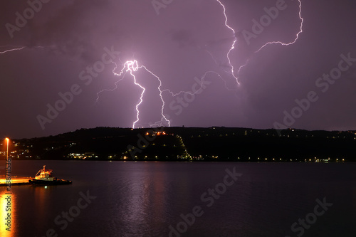 Lightning strike on Akrotiri