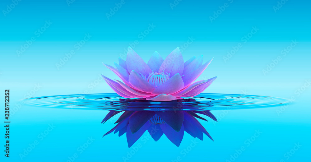 Obraz premium Water Lily Abstract Fantasy Background. 3D illustration