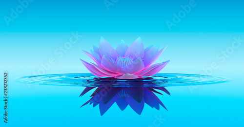 Fototapeta Naklejka Na Ścianę i Meble -  Water Lily Abstract Fantasy Background. 3D illustration