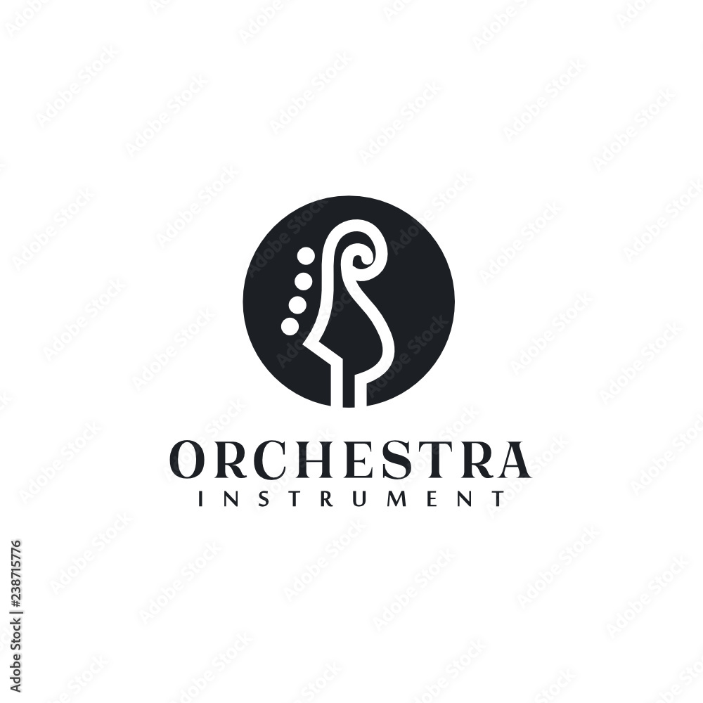 Violin / Cello and Piano logo design inspiration - Vector