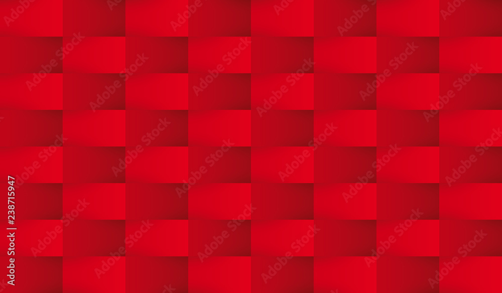 Red pattern background. 3D texture wall panel. Seamless geometric texture. Red pattern background. 3D texture wall panel. Seamless geometric texture.