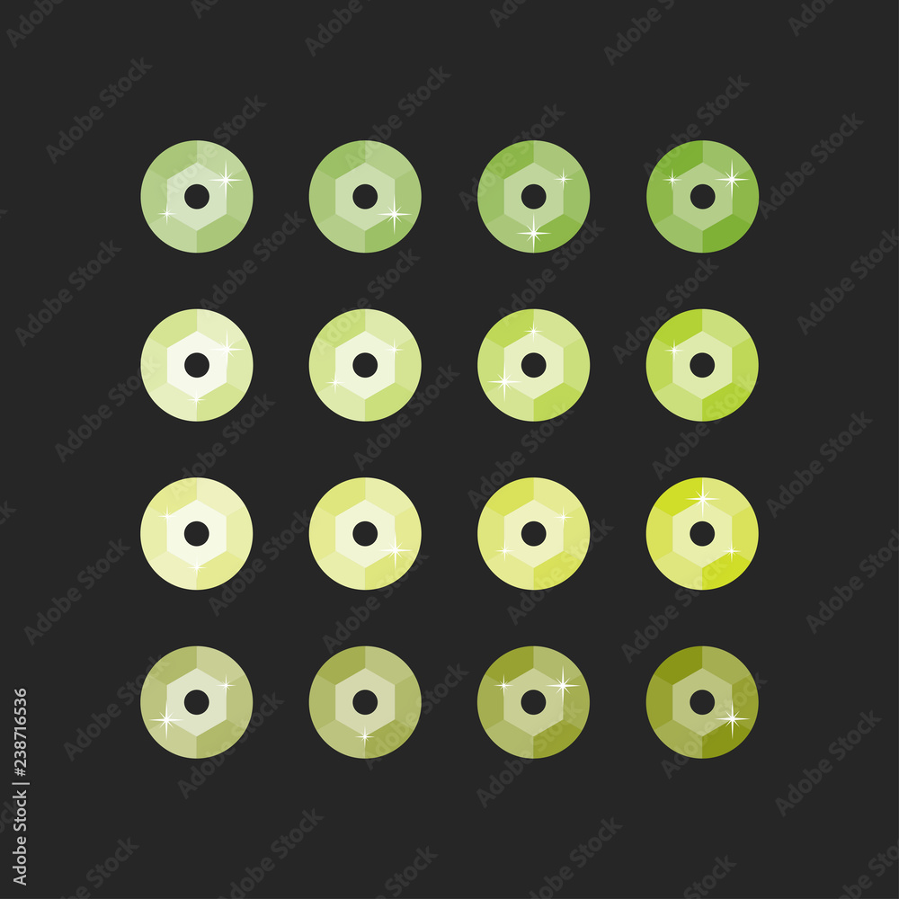 Fototapeta premium The Yellow Sequin, Glitter Abstract Vector Object.