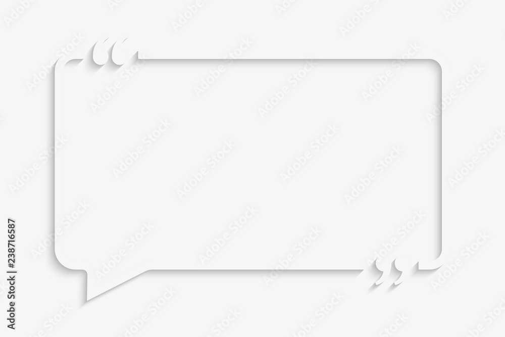 The Vector Speech Bubble Quote Blank Template. The Vector Speech Bubble Quote Blank Template.
