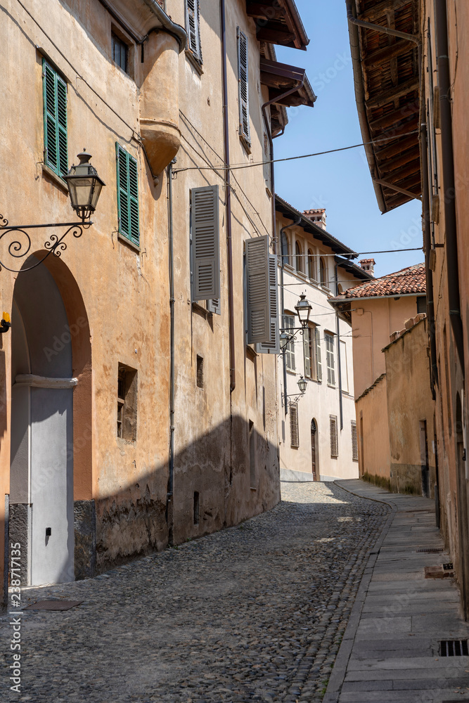 Fototapeta premium Saluzzo, Piedmont, Italy, historic city