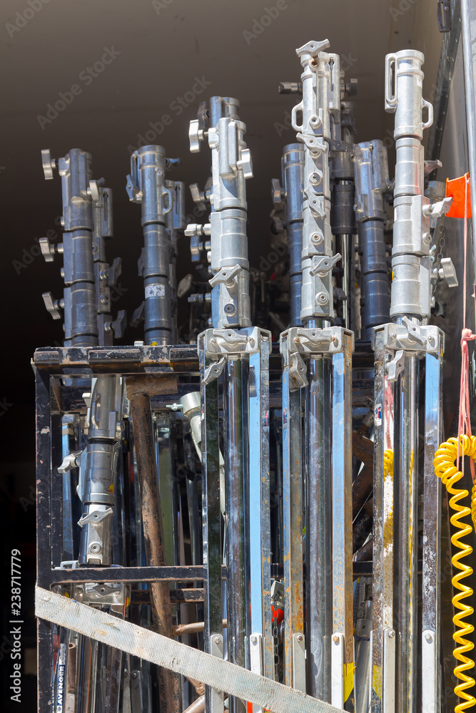 Obraz premium Supports and material for lighting systems of cinema scenes