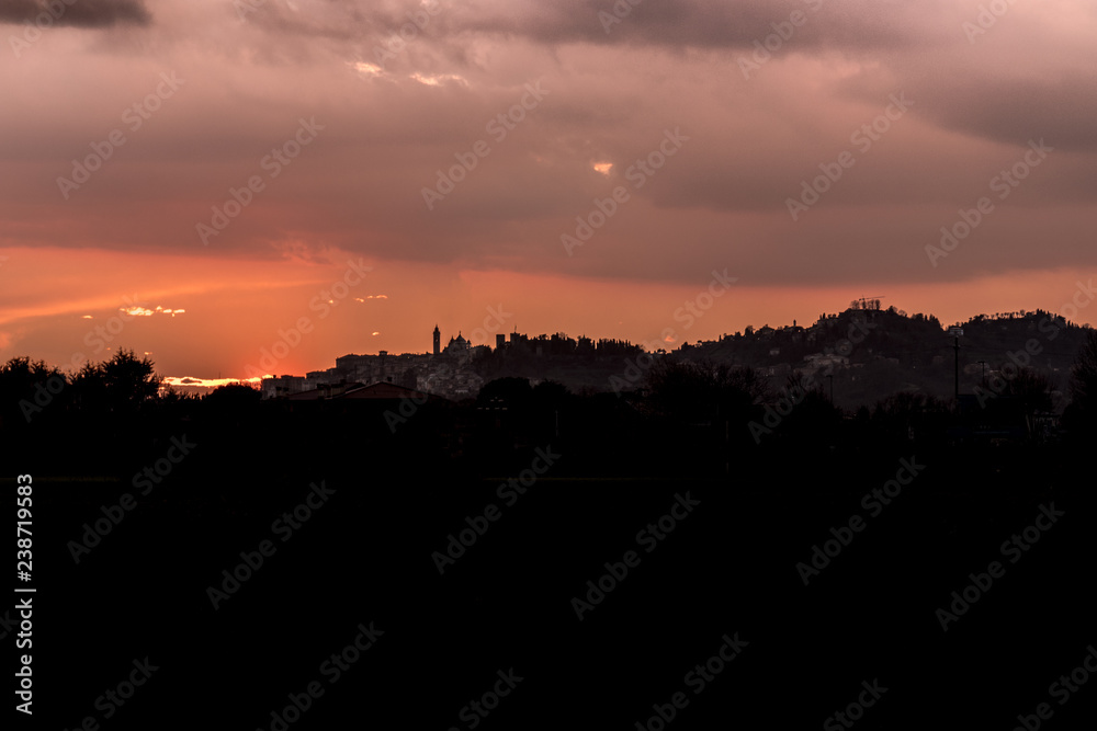 Città alta al Tramonto