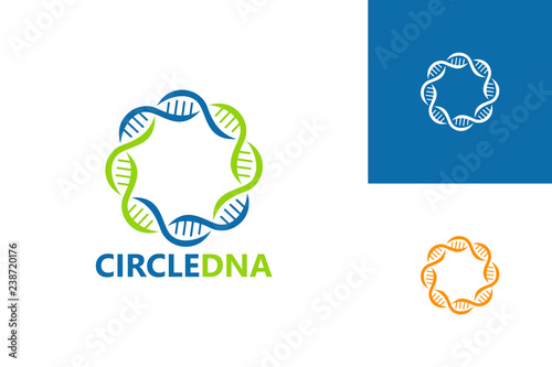 Circle DNA Logo Template Design Vector, Emblem, Design Concept, Creative Symbol, Icon