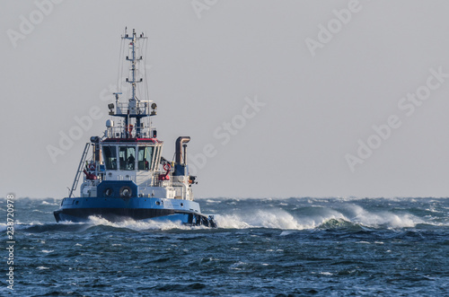 TUG BOAT - Ship on the storm sea 