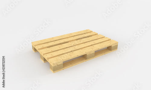 Stair of wooden pallets. 3d render