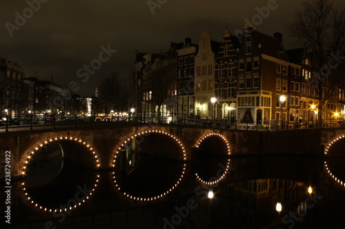 Amstedam canals by night