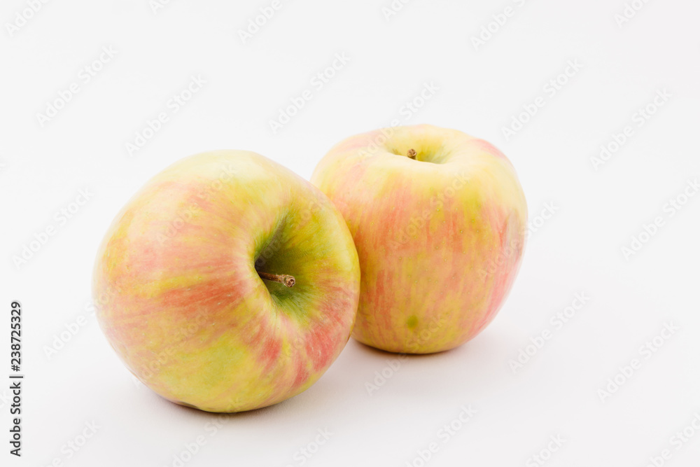 ripe golden delicious apples on white background ripe golden delicious apples on white background