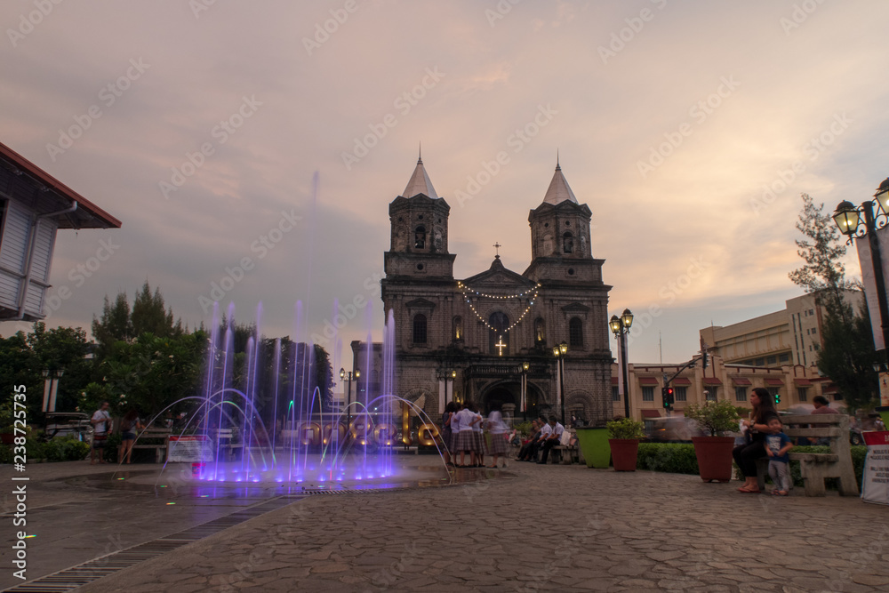 Obraz premium Holy Rosary Parish Church in Angeles, Pampanga, the Philippines