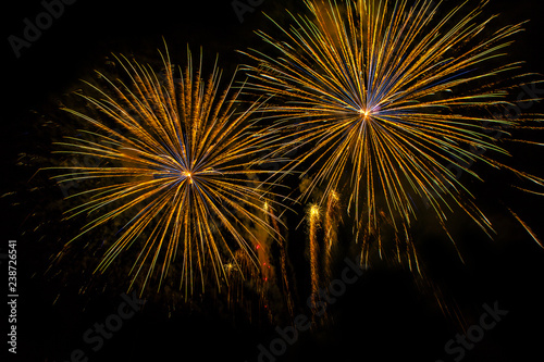 Fantastic fireworks in the night photo