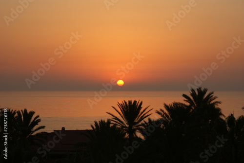 Sunrise over the sea Tunisia