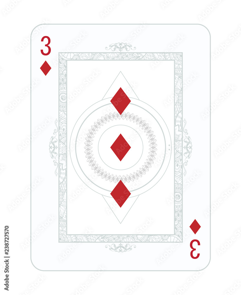 Obraz premium Playing cards in vintage style for poker. Original design, many small details, retro style