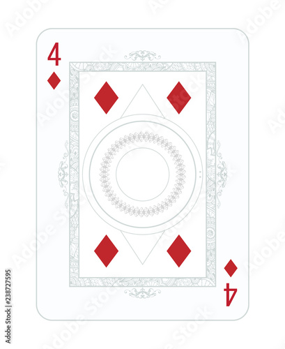 Playing cards in vintage style for poker. Original design, many small details, retro style