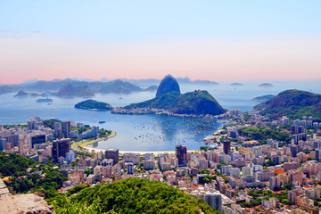 Wandcirkels Rio de Janeiro Uitzicht vanaf Corcovado over Rio  © galina_savina