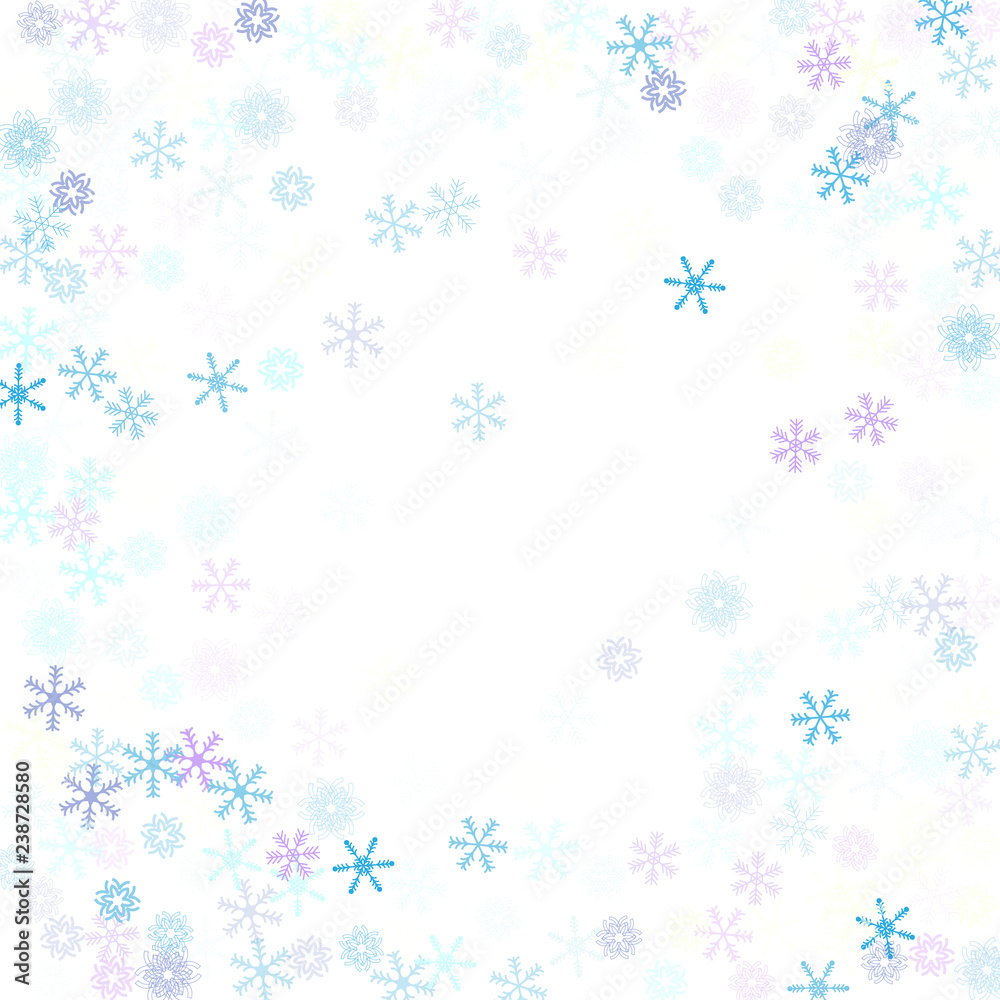 Falling down snow confetti, snowflake vector border. Festive winter, Christmas, New Year sale background. Cold weather, winter storm, scatter texture. Hipster snowfall falling snowflakes cool confetti Falling down snow confetti, snowflake vector border. Festive winter, Christmas, New Year sale background. Cold weather, winter storm, scatter texture. Hipster snowfall falling snowflakes cool confetti