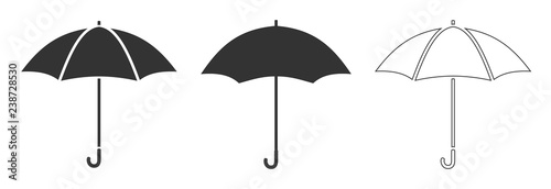 umbrella silhouette icons