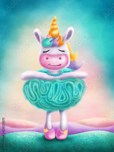 Illustration of a cute unicorn