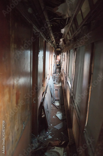 Photo Inside of abandoned orient express in Malaszewice, Poland