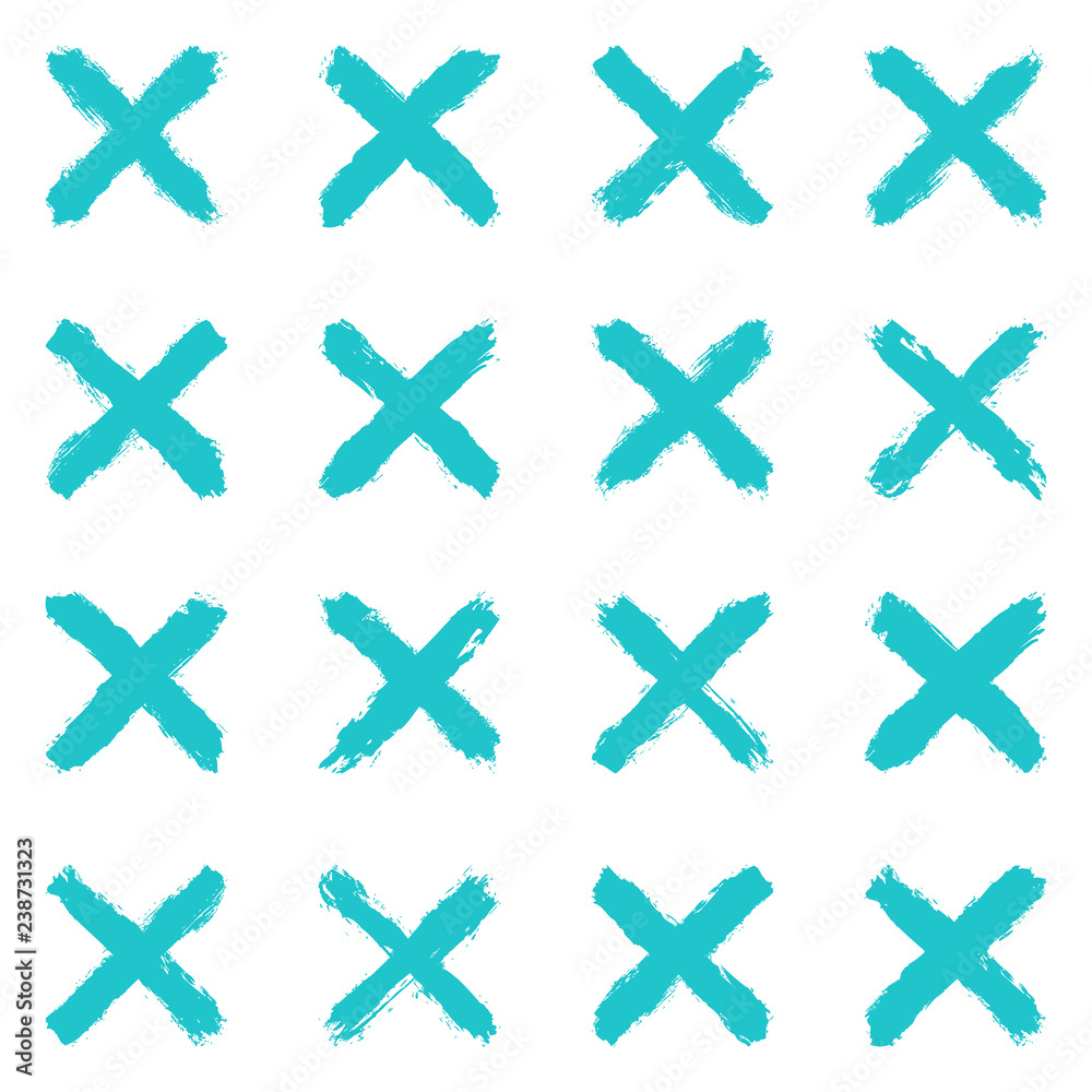 Seamless pattern created using brush strokes. Abstract background with elements in the form of a cross or a delete sign. Design graphic element saved as a vector illustration Seamless pattern created using brush strokes. Abstract background with elements in the form of a cross or a delete sign. Design graphic element saved as a vector illustration