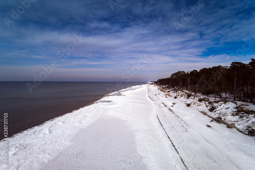 Baltic sea cost in winter, Bernati, Latvia. © Janis Smits