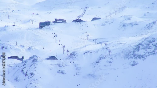 Landscape of snowed mountain for ski and snowboard