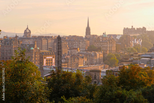 Edinburgh, Scotland / United Kingdom. Sunset over the city as seen from the Calton Hill. © Manel Vinuesa