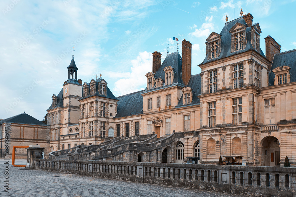 The Palace of Fontainebleau at daylight