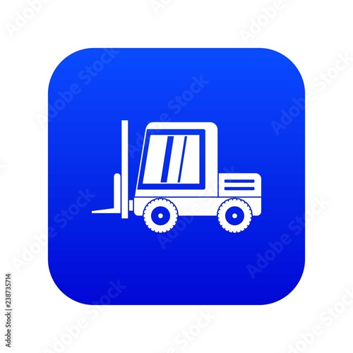 Stacker loader icon digital blue for any design isolated on white vector illustration