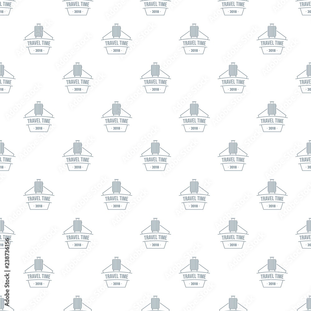Travel suitcase pattern vector seamless repeat for any web design
