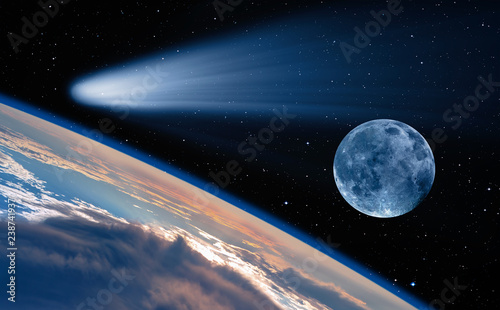 Fototapeta Naklejka Na Ścianę i Meble -  Comet on the space