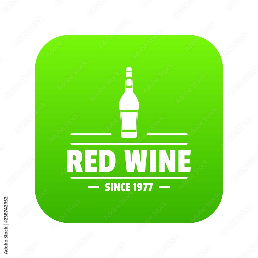 Glass wine icon green vector isolated on white background Glass wine icon green vector isolated on white background