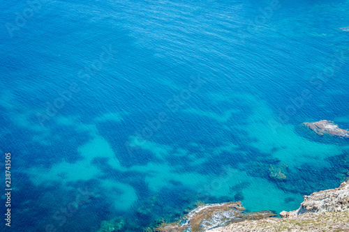 Fototapeta Naklejka Na Ścianę i Meble -  The incredible seascaping view of beach with blue sea in morocco in summer