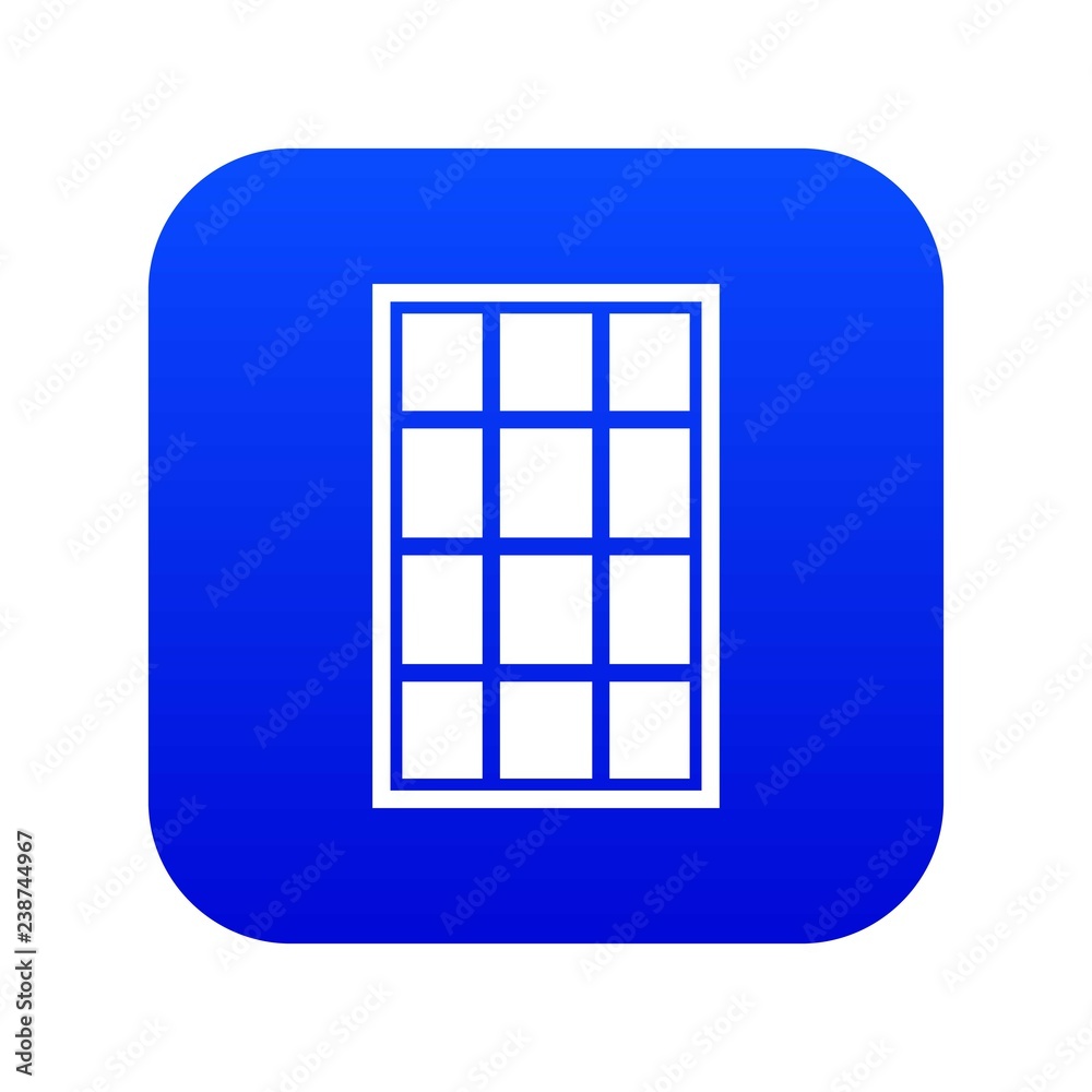 White arched window icon digital blue for any design isolated on white vector illustration White arched window icon digital blue for any design isolated on white vector illustration