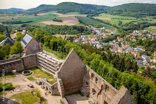 Michelsburg castle ruins on Remigiusberg   rhineland palatinate Germany photo