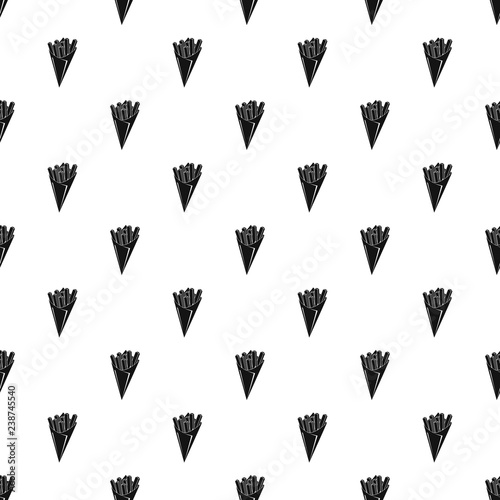 French fries pattern vector seamless repeating for any web design