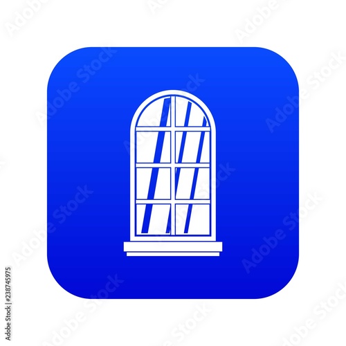 White window frame icon digital blue for any design isolated on white vector illustration