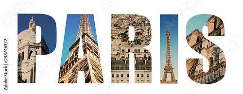 Paris France collage