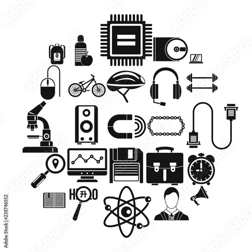 Load icons set. Simple set of 25 load vector icons for web isolated on white background