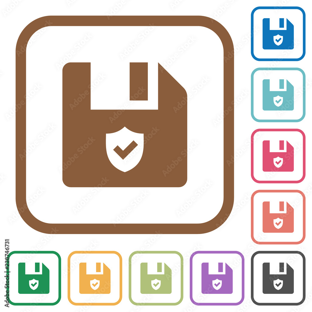 Protected file simple icons Protected file simple icons