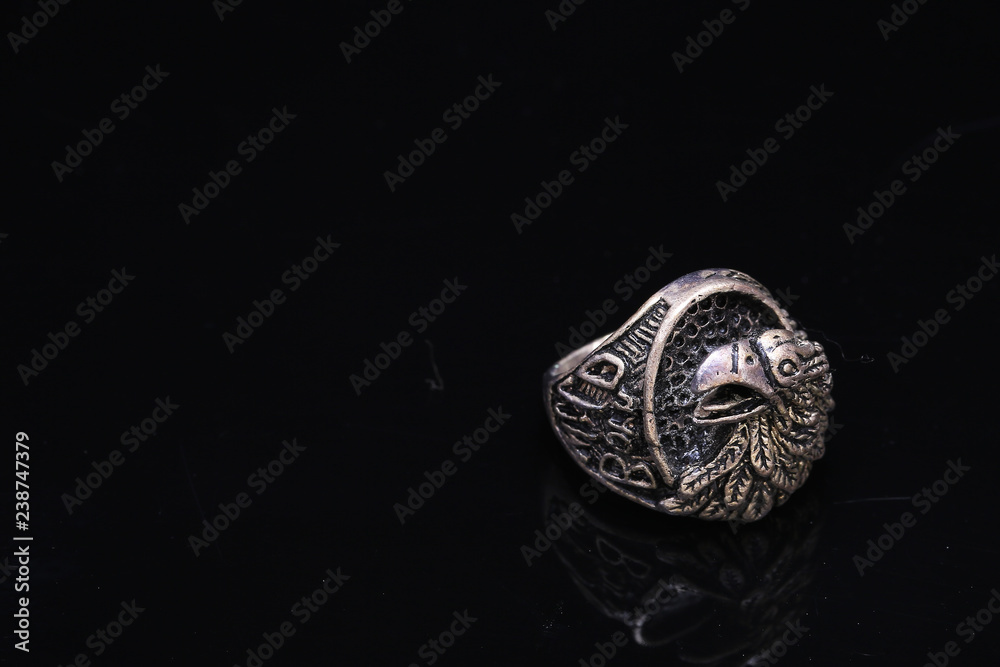 Fototapeta premium Eagle ring , Fashion silver ring
