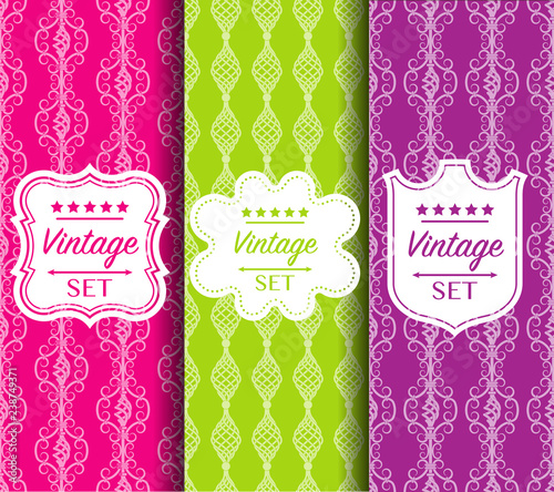 Bright seamless color vector pattern made of forged elements