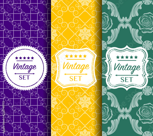 Bright seamless color vector pattern made of forged elements