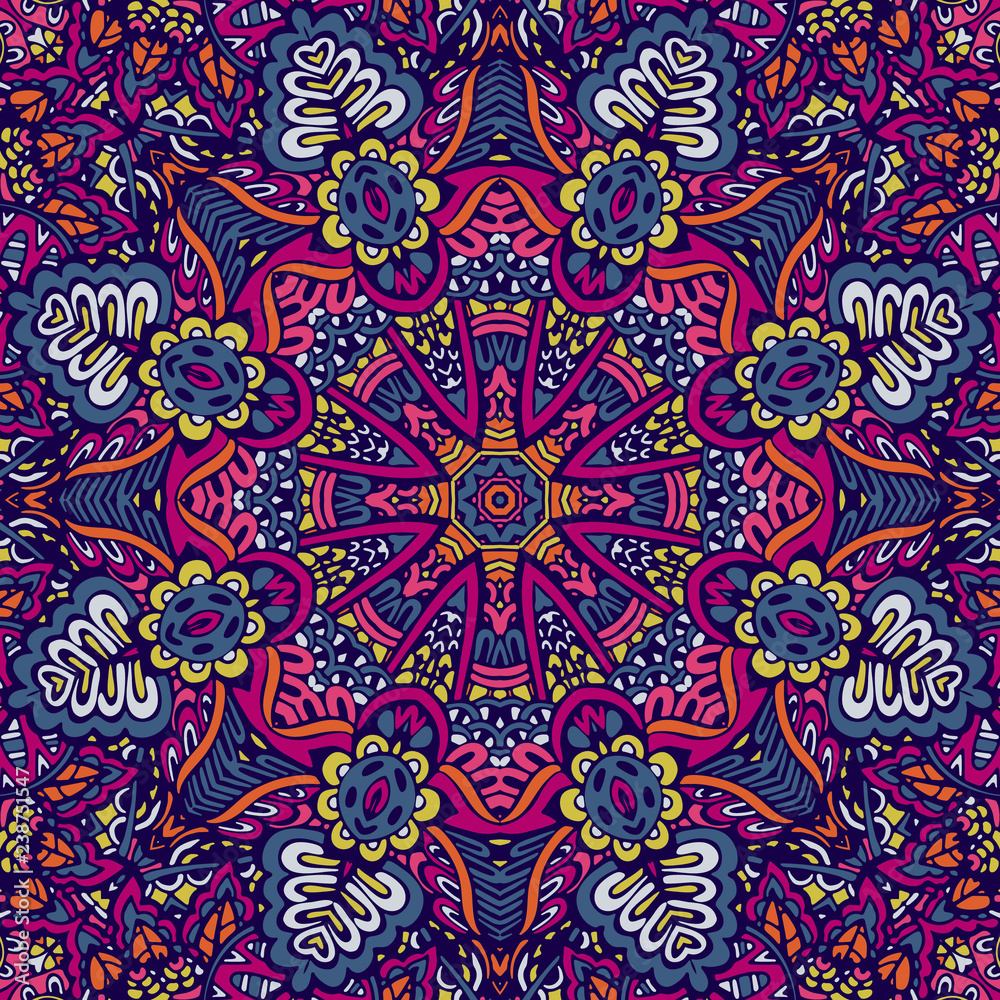 Mandala pattern vector ornamental batik design scarf