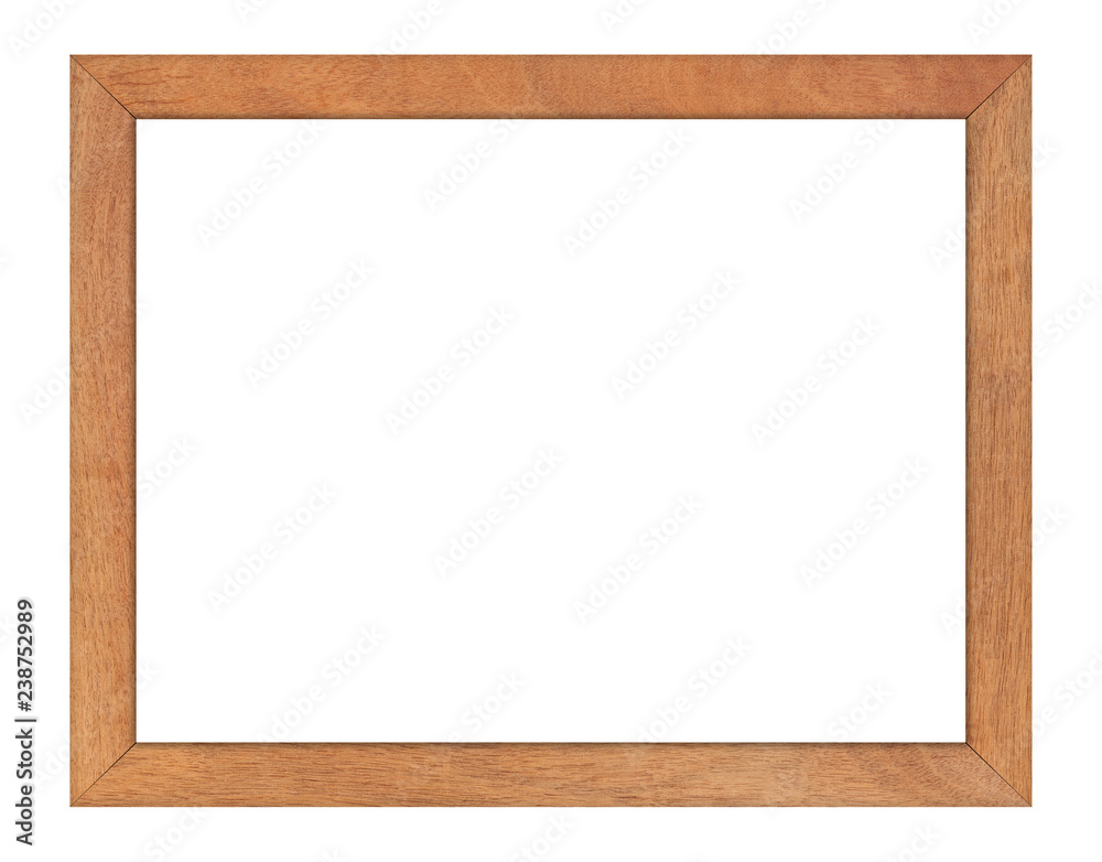 Brown wood frame isolated on white background. Object with clipping path Brown wood frame isolated on white background. Object with clipping path