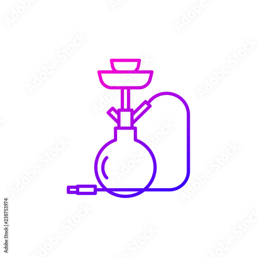 Hookah vector icon outline style