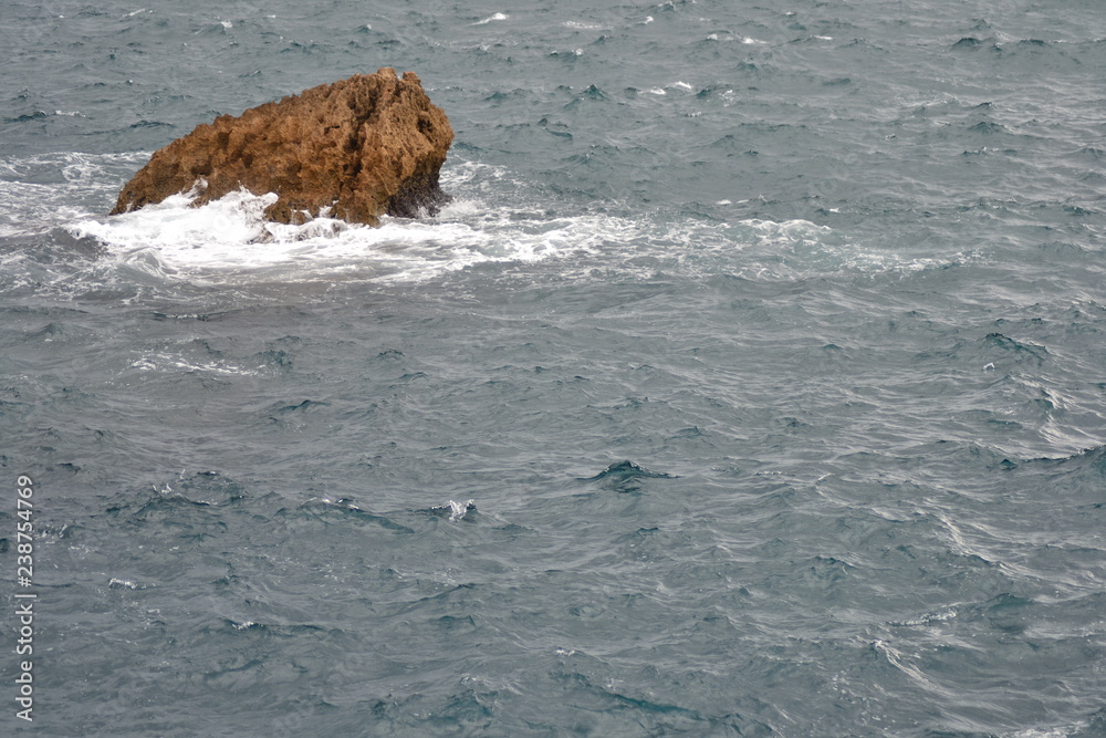 Fototapeta premium The incredible seascaping view of beach with blue sea in morocco in summer
